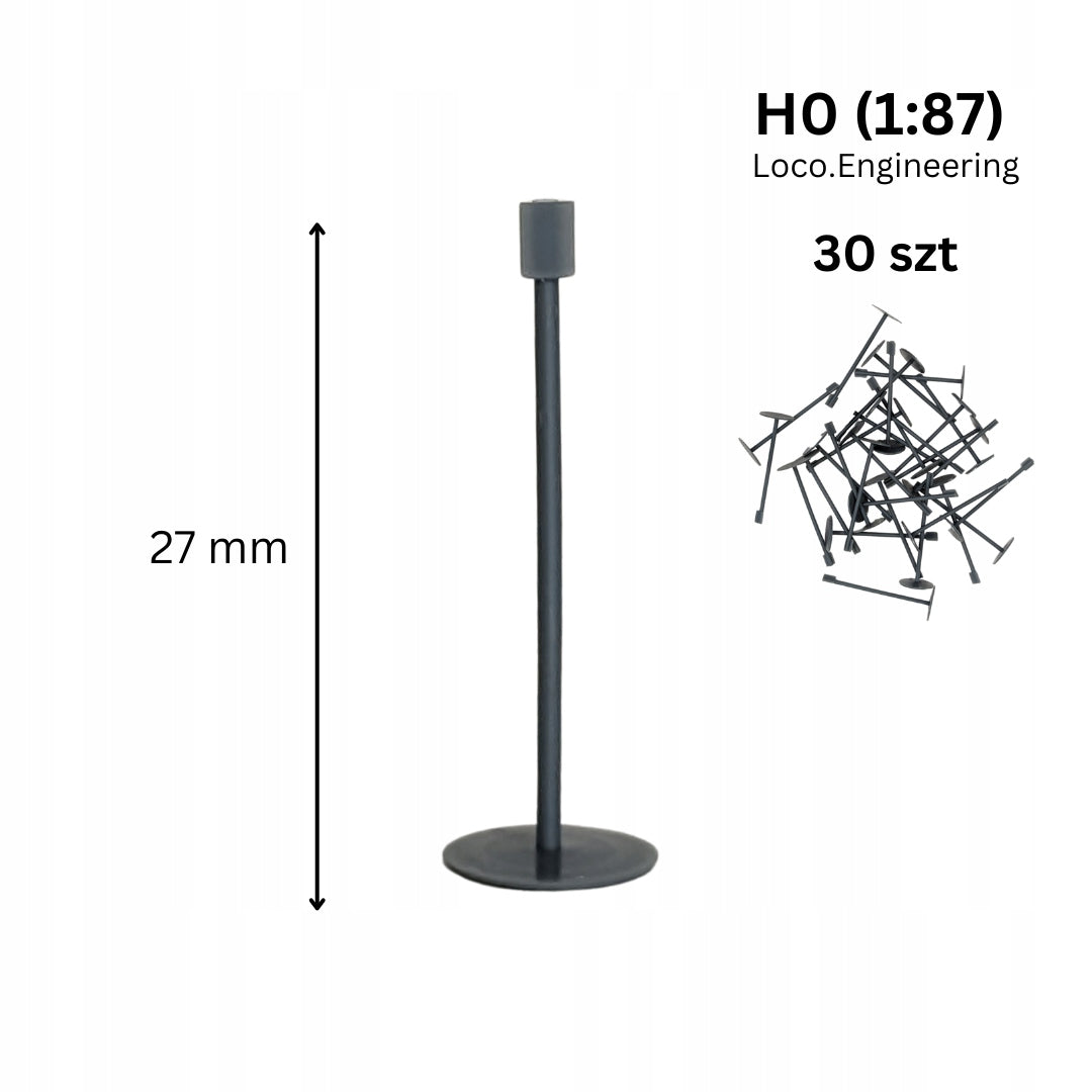 Słupki do znaków drogowych H0 30 szt.